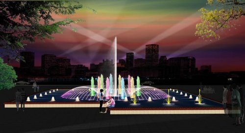 市政站前廣場水景噴泉